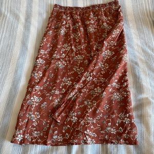 Garnet Hill New Never Worn MIDI Skirt with Pockets